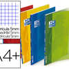 CAHIER PIQUA OXFORD OPENFLEX C OUVERTURE POLYPROPYLENE TRANSPARENTE RAINURAE A4+ 24X32CM 96 PAGES 5X5MM PAGE DE GARDE