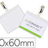 BADGE Q-CONNECT PVC CLIP BRIST OL BLANC IDAAL CONFARENCES RAUNIONS RACEPTIONS 90X60MM