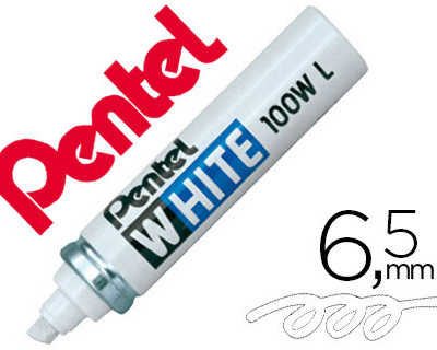 marqueur-pentel-peinture-point-e-biseautae-large-trait-6-5mm-indalabile-opaque-tous-usages-tous-matariaux-coloris-blanc