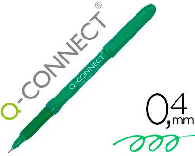 stylo-feutre-q-connect-acritur-e-fine-0-4mm-pointe-extra-fine-corps-couleur-encre-vert