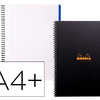 CAHIER CLAIREFONTAINE RHODIA 4 COLORS BOOK A4+ 90G 160 PAGES 5X5MM + MC 4 TROUS 4 BANDES COULEURS 3 INTERCALAIRES