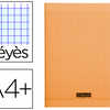 CAHIER PIQUA CLAIREFONTAINE CO UVERTURE POLYPROPYLENE TRANSPARENTE A4+ 24X32CM 96 PAGES 90G SAYES COLORIS ORANGE