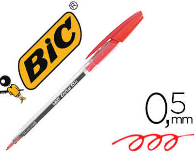 stylo-bille-bic-cristal-clic-a-criture-moyenne-0-5mm-encre-classique-ratractable-embase-striae-bouton-pressoir-rouge