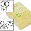 BLOC-NOTES Q-CONNECT QUICK NOT ES 102X76MM 1 BLOC 100F REPOSITIONNABLES COLORIS JAUNE