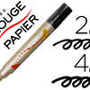 MARQUEUR ROUGE PAPIER TABLEAU BLANC POINTE OGIVE TRACÉ 2/4MM EFFAÇABLE À SEC CORPS PLASTIQUE COULEUR NOIR