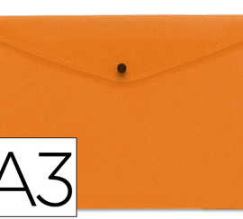 pochette-enveloppe-liderpapel-polypropylene-180-microns-a3-420x297mm-50f-fermeture-bouton-rasistant-transparent-orange