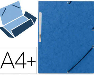 chemise-q-connect-carte-lustra-e-375g-pour-documents-a4-320x243mm-3-rabats-coloris-bleu