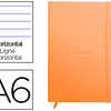 CARNET RHODIA WEBNOTEBOOK A6 9 X14CM COUVERTURE SIMILI CUIR TANGERINE 192 PAGES 90G LIGNA ALASTIQUE MARQUE-PAGE ORANGE