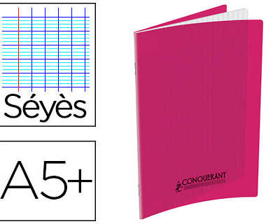 cahier-agraf-conqu-rant-polypropyl-ne-a5-17x22cm-48-pages-s-y-s-90g-coloris-rose