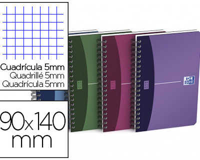 carnet-spirale-oxford-urban-mi-x-couverture-pp-reliure-intagrale-9x11-4cm-180-pages-90g-5x5mm-coloris-assortis