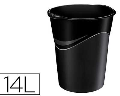 corbeille-apapier-cep-polypro-pylene-rasistant-forme-conique-poignaes-ergonomiques-14l-305x290x334mm-noir-green-spirit