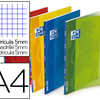 CAHIER PIQUA OXFORD OPENFLEX C OUVERTURE POLYPROPYLENE TRANSPARENTE RAINURAE A4 21X29,7CM 96 PAGES 5X5MM PAGE DE GARDE