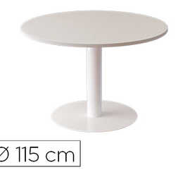 table-ronde-paperflow-easydesk-diametre-115cm-coloris-pied-acier-blanc-plateau-blanc