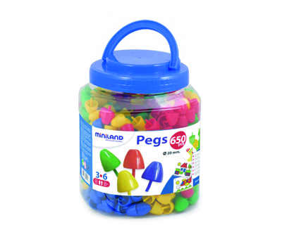 jeu-miniland-pegs-pot-de-650-pi-ces-de-20-mm