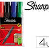 MARQUEUR SHARPIE PERMANENT M15 POINTE OGIVE COULEURS ASSORTIES POCHETTE 4 UNITÉS