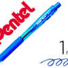 STYLO-BILLE PENTEL WOW POINTE 1MM RATRACTABLE GRIP CAOUTCHOUC CORPS TRIANGULAIRE ERGONOMIQUE ENCRE COLORIS BLEU