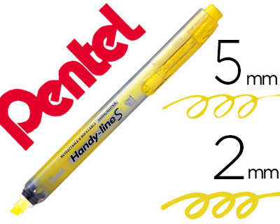 surligneur-pentel-handy-line-s-ratractable-rechargeable-pointe-biseautae-1-3-6mm-corps-encre-jaune