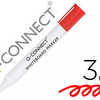 MARQUEUR Q-CONNECT TABLEAU BLA NC POINTE OGIVE TRACA 3MM CORPS PLASTIQUE ENCRE BASE ALCOOL ROUGE