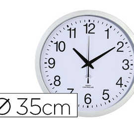 horloge-murale-carpentras-35cm-radio-pilot-e-cadre-plastique-argent-fond-blanc-chiffres-couleur-noir-1-pile-1-5v-aa