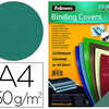 COUVERTURE FELLOWES GRAIN CUIR 250G FORMAT A4 COLORIS VERT PAQUET 100 UNITAS