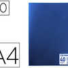 PROTEGE-DOCUMENTS ELBA MEMPHIS POLYPROPYLENE COUVERTURE SEMI-RIGIDE 20 POCHETTES 40 VUES A4 210X297MM COLORIS BLEU