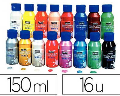 gouache-liquide-pabao-brillo-p-r-te-al-emploi-opaque-onctueuse-brillance-exceptionnelle-assortiment-lot-16-flacons-150m