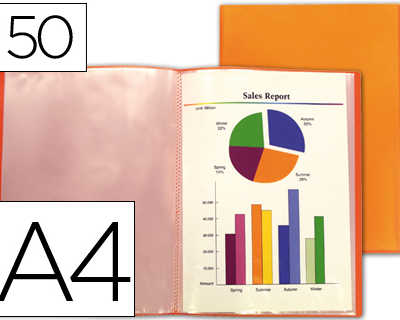 protege-documents-liderpapel-p-olypropylene-couverture-flexible-50-pochettes-fixes-a4-210x297mm-orange-frosty-translucid