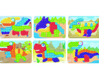 jeu-miniland-planches-dino-31x21cm-pack-de-6-unit-s