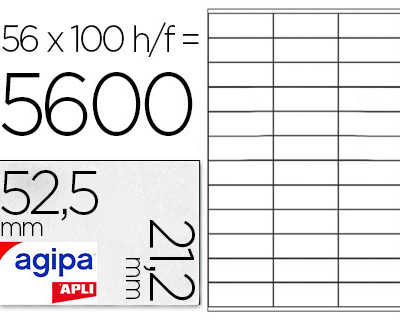 atiquette-adhasive-apli-agipa-multi-usage-52-5x21-2mm-toute-imprimante-bo-te-5600-unitas