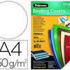 COUVERTURE FELLOWES CHROMOLUX BRISTOL GLACA 250G FORMAT A4 COLORIS BLANC PAQUET 100 UNITAS