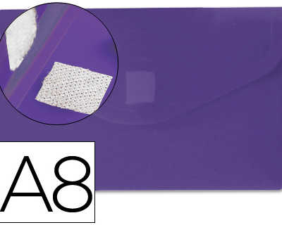 pochette-enveloppe-liderpapel-polypropylene-180-microns-a8-74x52mm-50f-fermeture-bouton-rasistant-transparent-violet