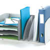 PORTE-REVUES PAPERFLOW ORGANIZ ER AVOLUTION PP 4 CASES HORIZONTALES 3 VERTICALES AMOVIBLES 543X340X245MM COLORIS GRIS