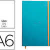 CARNET RHODIA WEBNOTEBOOK A6 9 X14CM COUVERTURE SIMILI CUIR TURQUOISE 192 PAGES 90G UNI ALASTIQUE MARQUE-PAGE ORANGE