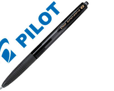 stylo-bille-pilot-super-grip-g-r-tractable-pointe-large-coloris-noir