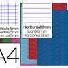 CAHIER SPIRALE LIDERPAPEL MULTILIDER A4 21X29,7CM 320P 70G/M2 5X5MM LIGNÉ MICROPERFORÉ COIL-LOCK COLORIS ASSORTIS