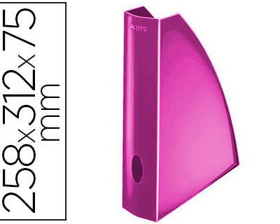 porte-revues-leitz-polystyr-ne-75x312x258mm-coloris-wow-rose-m-tallis