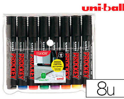 marqueur-uniball-uni-prockey-p-ermanent-pointe-ogive-traca-1-8mm-encre-sans-alcool-corps-plastique-pochette-8-unitas