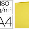 SOUS-CHEMISE LIDERPAPEL PAPIER CARTONNA 185G 310X230MM DOCUMENT A4 210X297MM COLORIS PASTEL JAUNE INTENSE