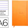 CARNET RHODIA WEBNOTEBOOK A6 9 X14CM COUVERTURE SIMILI CUIR ORANGE 192 PAGES 90G LIGNA ALASTIQUE MARQUE-PAGE ORANGE