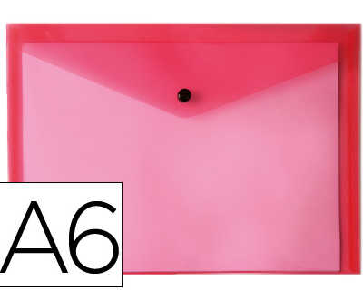 pochette-enveloppe-liderpapel-polypropylene-180-microns-a6-148x105mm-50f-fermeture-bouton-transparent-rouge