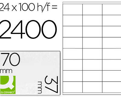 atiquette-adhasive-q-connect-7-0x37mm-coins-droits-imprimante-jet-d-encre-laser-copieur-bo-te-100-feuilles-2400-unitas