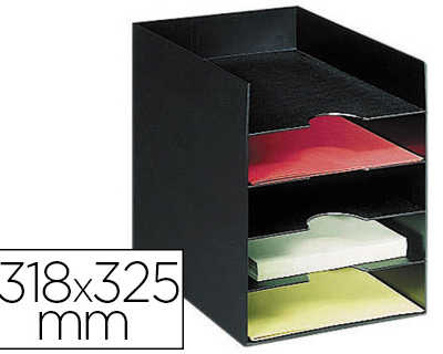 module-classement-paperflow-5-cases-polystyrene-hauteur-case-56mm-318x258x325mm-coloris-noir