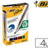 MARQUEUR BIC VELLEDA 1751 EFFA CABLE POINTE BISEAUTAE TRACA 2/5MM ENCRE BASE ALCOOL INODORE CORPS PLASTIQUE BOÎTE 4U