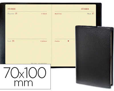 agenda-quo-vadis-semainier-impala-mini-2-days-70x100mm-coloris-noir