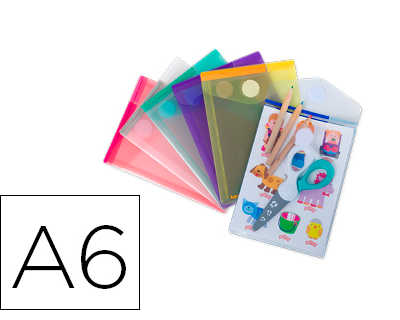 pochette-enveloppe-tarifold-a6-portrait-polypropylene-transparent-coloris-assortis-sachet-6-unitas