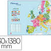 CARTE SOUPLE BOUCHUT GRANDRAMY RECTO EUROPE / VERSO MONDE POLITIQUE 98X138CM 390G PALLICULAE EFFACABLE ASEC