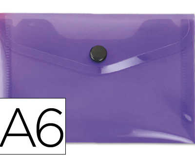 pochette-enveloppe-liderpapel-polypropylene-180-microns-a6-148x105mm-50f-fermeture-bouton-transparent-frosty-violet