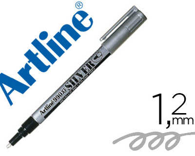 marqueur-artline-permanent-poi-nte-fine-conique-1-2mm-tous-supports-corps-matal-encre-pigmentae-rasiste-eau-argent