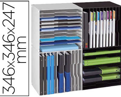 module-classement-cep-cubicep-cloisons-amovibles-raglables-6-12-cases-horizontal-vertical-346x346x247mm-noir