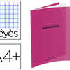 CAHIER PIQUA CONQUARANT CLASSI QUE COUVERTURE POLYPROPYLENE RIGIDE TRANSPARENTE A4+ 24X32CM 96 PAGES 90G SAYES VIOLET